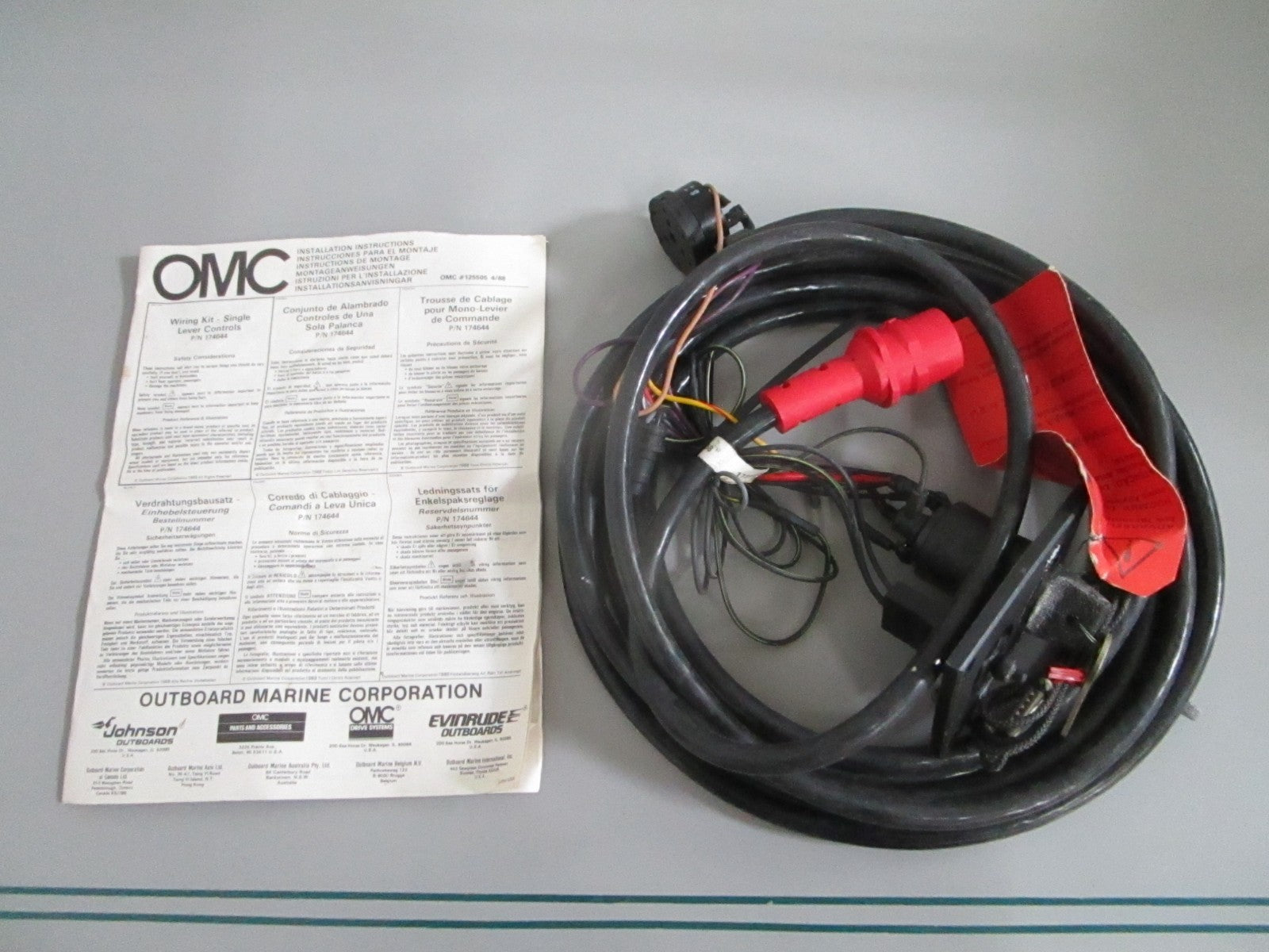 OMC NEW OEM Wiring Kit 174644 Johnson Evinrude Marine Outboard NOS Genuine 0820