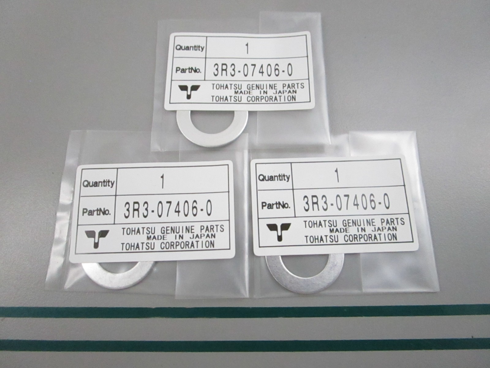 NEW OEM (LOT OF 3) 3R3-07406-0 3R3074060 Tohatsu Washer 0810