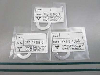 NEW OEM (LOT OF 3) 3R3-07406-0 3R3074060 Tohatsu Washer 0810