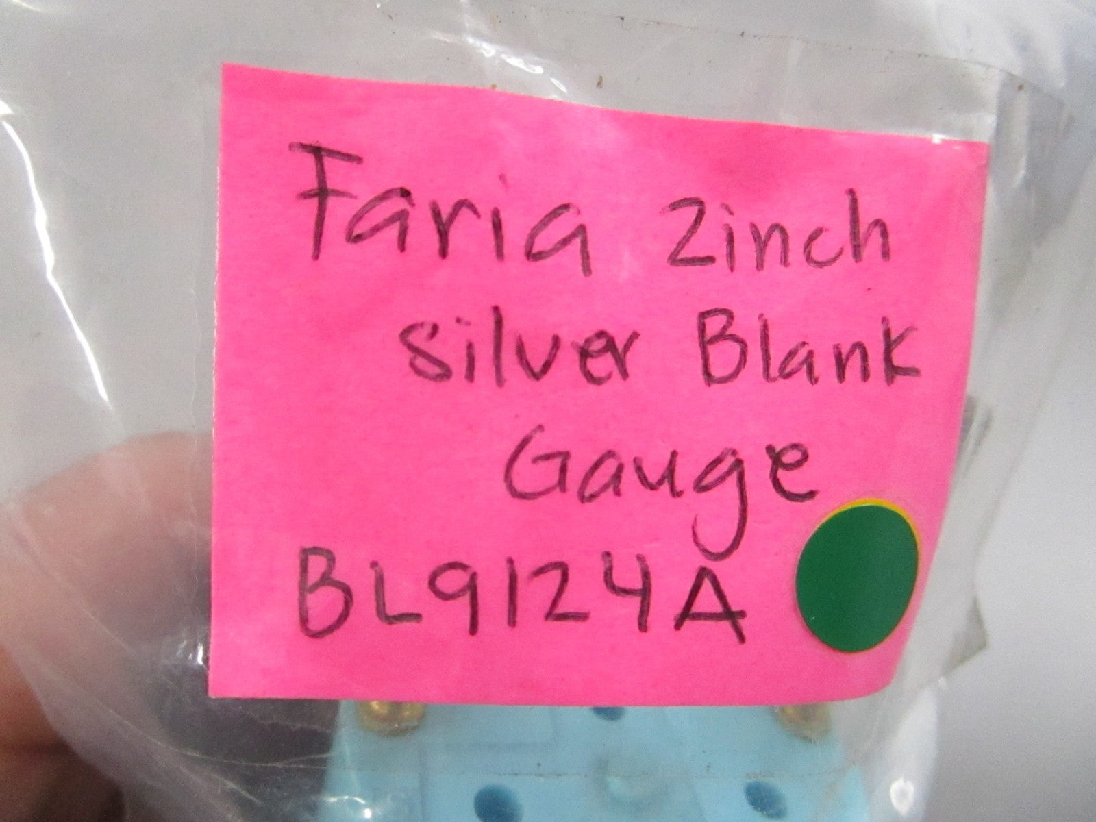 NEW BL9124A Faria Zinch Silver Blank Gauge 0810