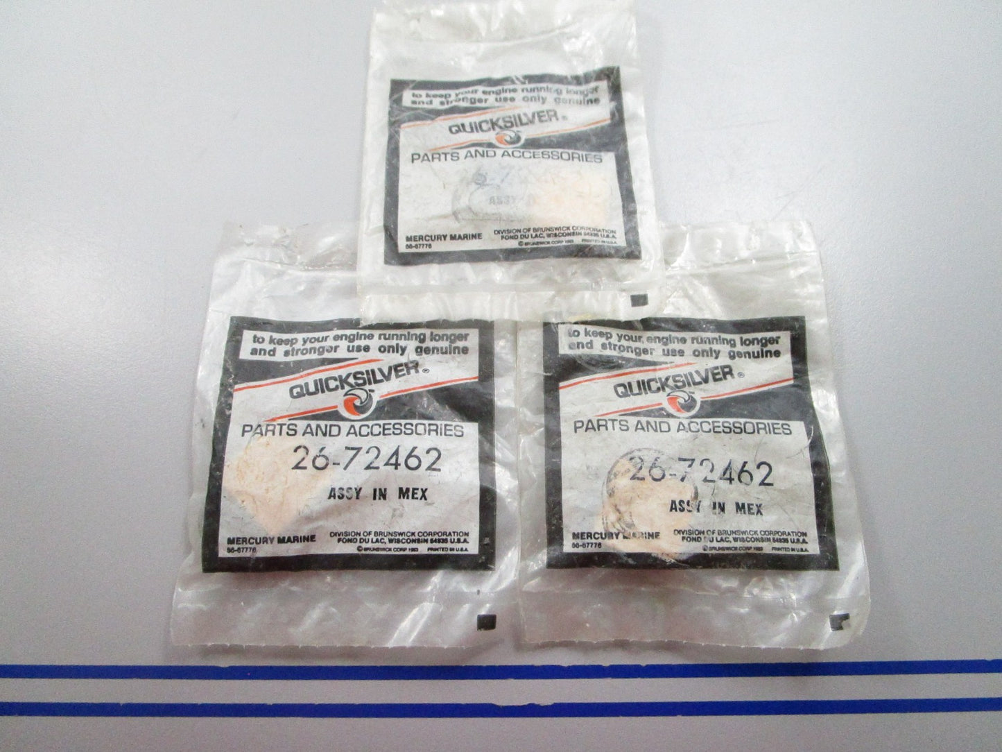 NEW OEM (LOT OF 3) 26-72462 Mercury Quicksilver Seal 0810