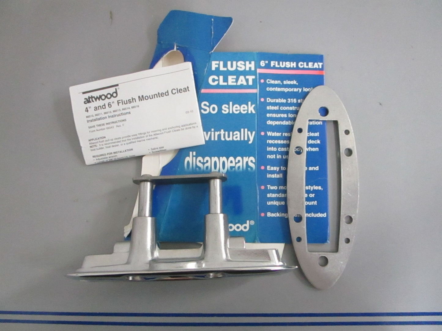 *NEW OEM* 0820 Attwood Flush Mount Cleat 66514-7