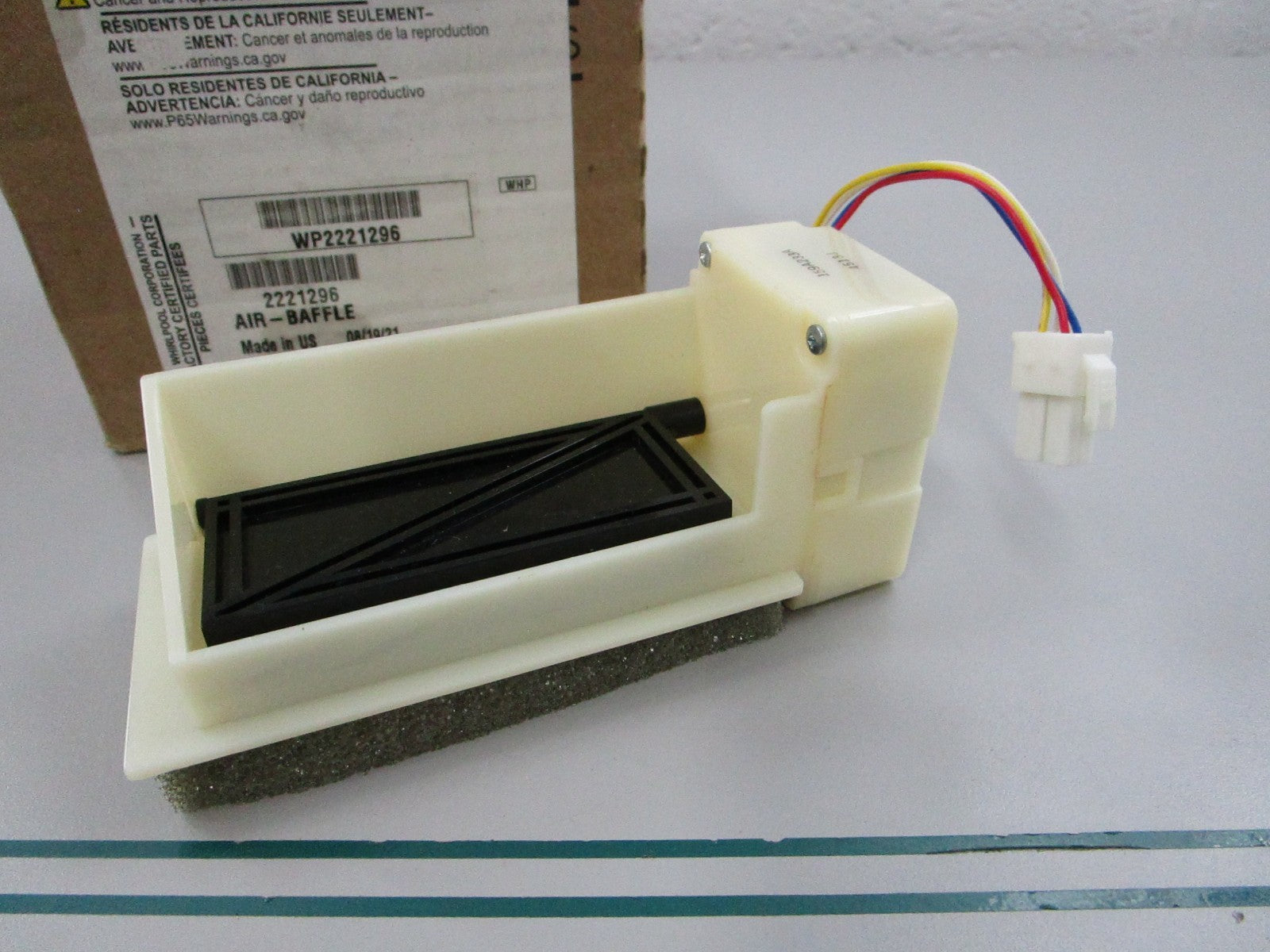 NEW OEM WP2221296 Whirlpool Air Baffle 0810