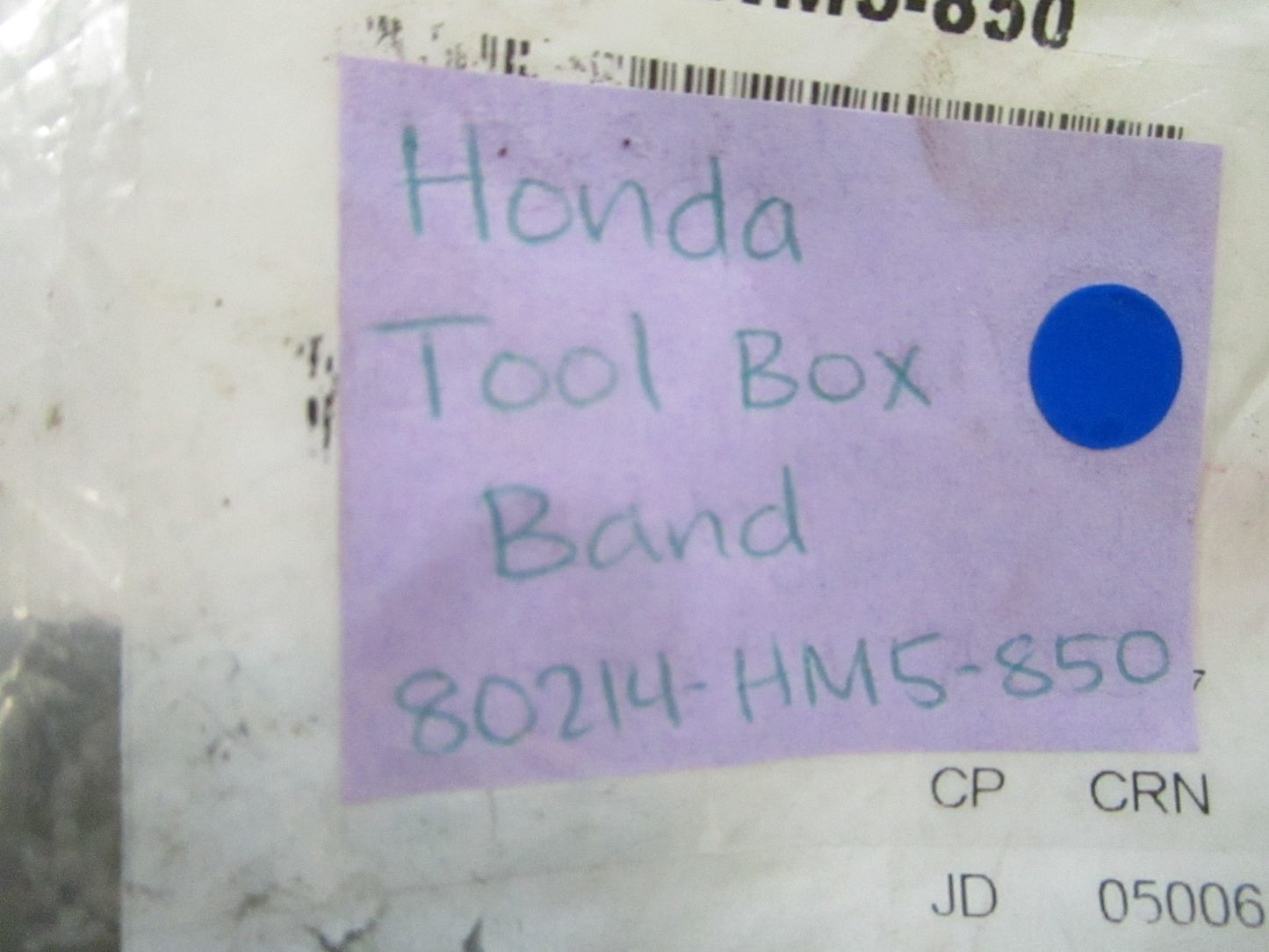 *NEW OEM* 0810 Honda Tool Box Band 80214-HM5-850