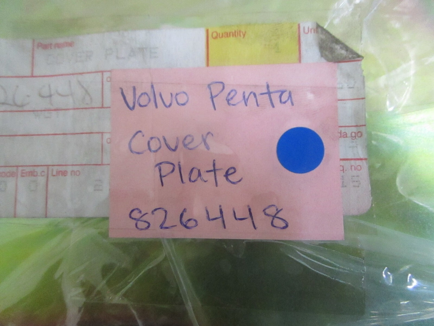 *NEW OEM* 0820 Volvo Penta Cover Plate 826448