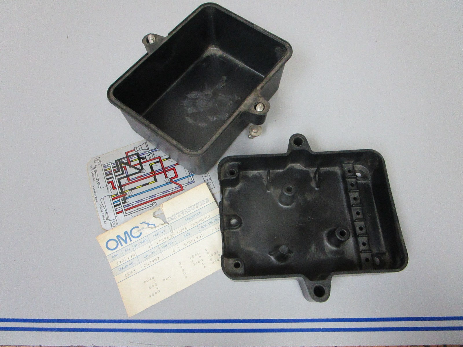 NEW OEM 173586 OMC Johnson Evinrude 78'- 92' Electrical Cover & Transfer Ay 0720