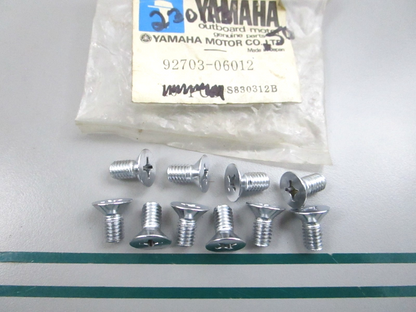 NEW OEM (LOT OF 10) 92703-06012 Yamaha Flat Head Screw 0810