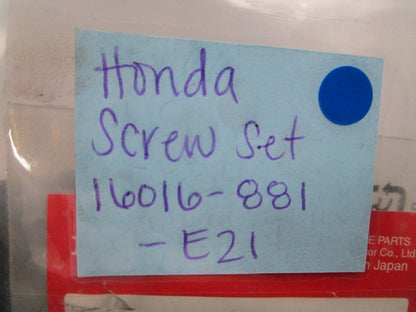 NEW OEM Honda 16016-881-E21 Screw Set 0810