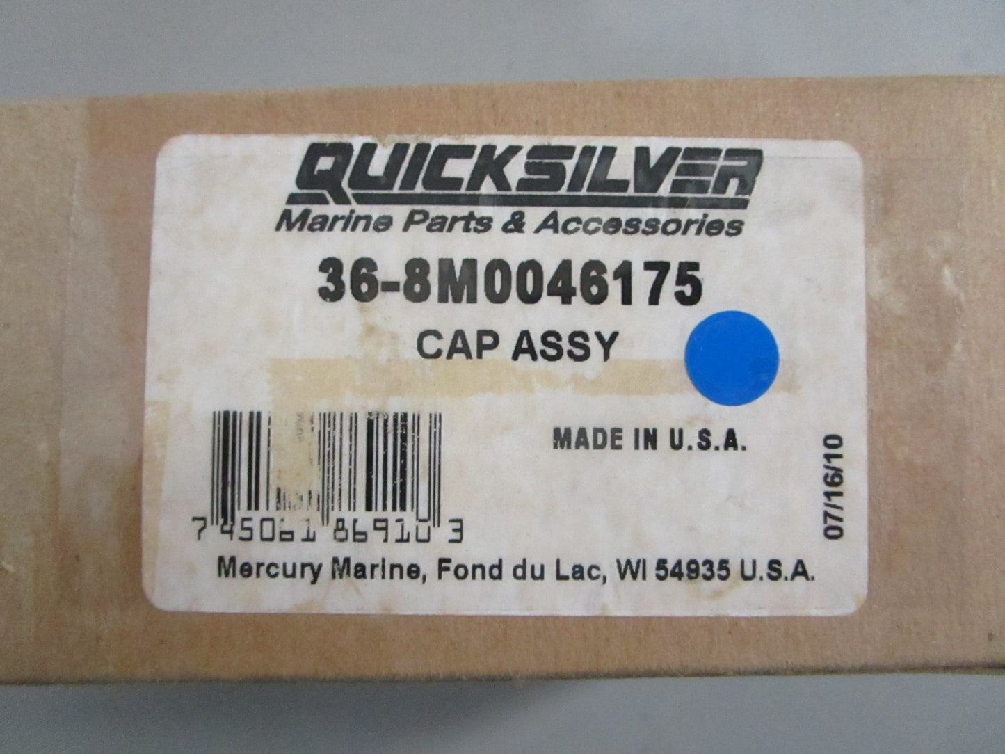 NEW OEM 36-8M0046175 Mercury Quicksilver Cap Assy 0820