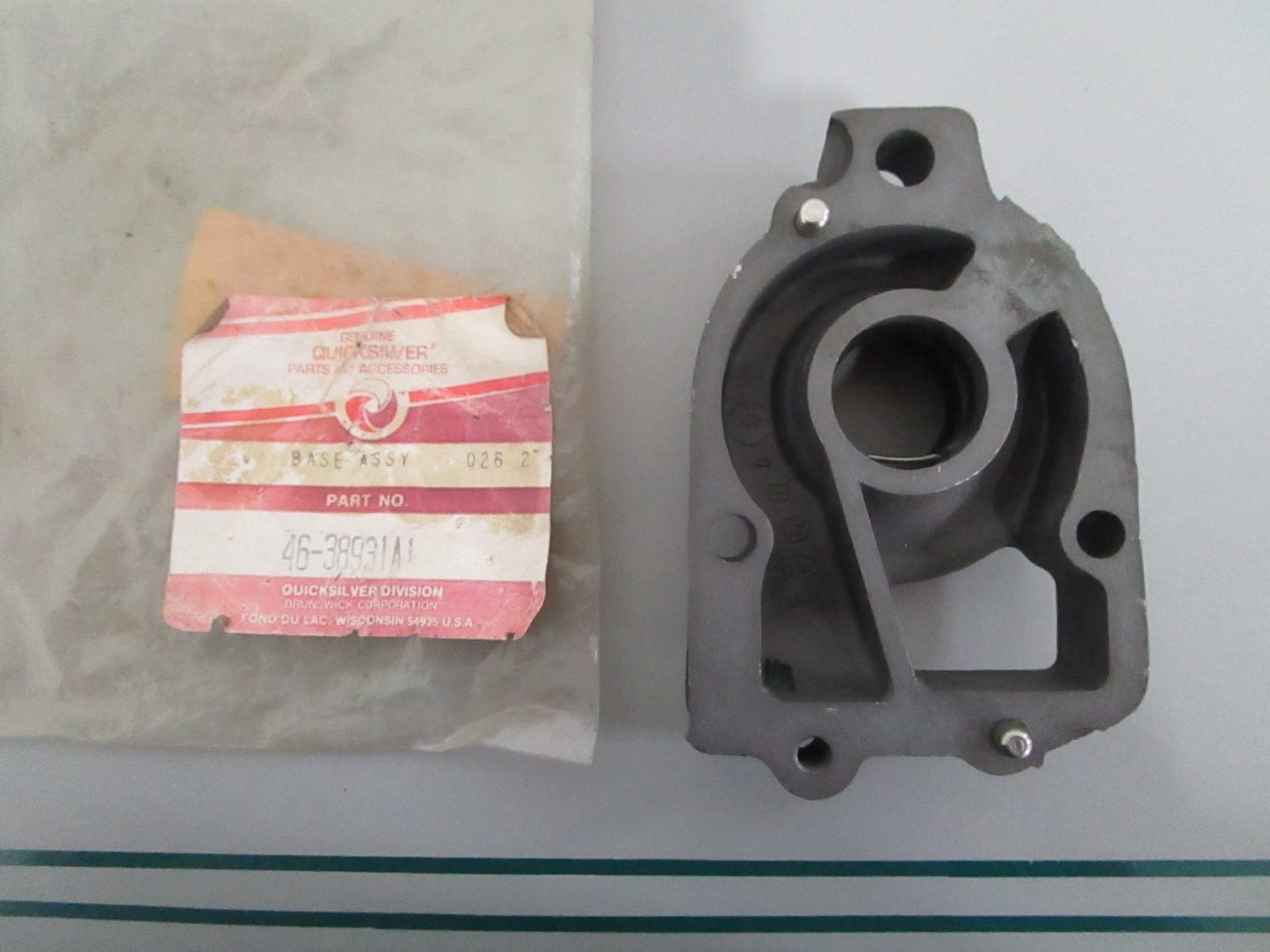 NEW OEM 46-38931A1 Mercury Quicksilver Water Pump Base 0820