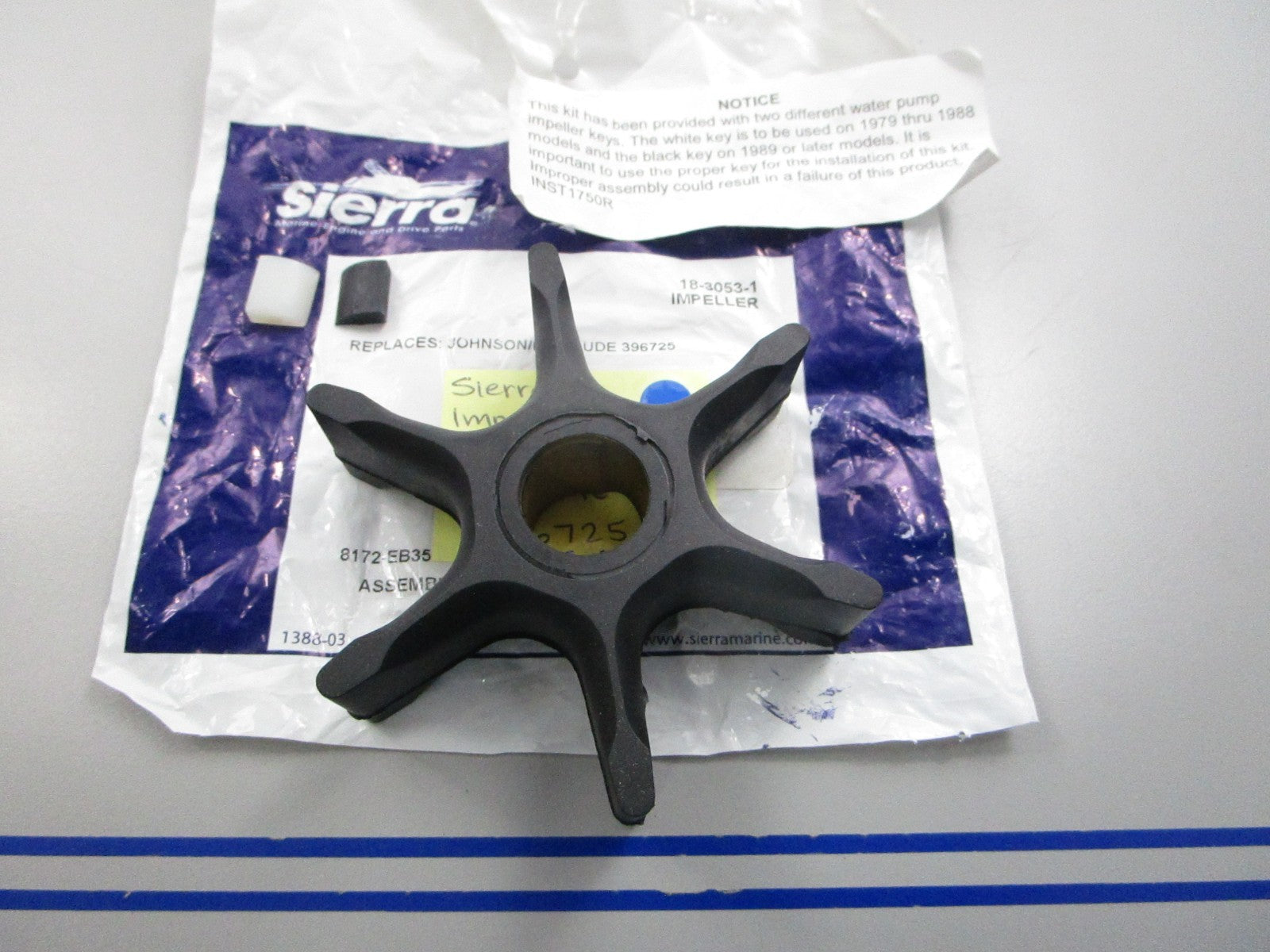 NEW 18-3053-1 Replaces: OMC 396725 0396725 Sierra Impeller 0810