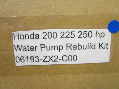 NEW OEM 06193-ZX2-C00 Honda 200 225 250 hp Water Pump Rebuild Kit 0720