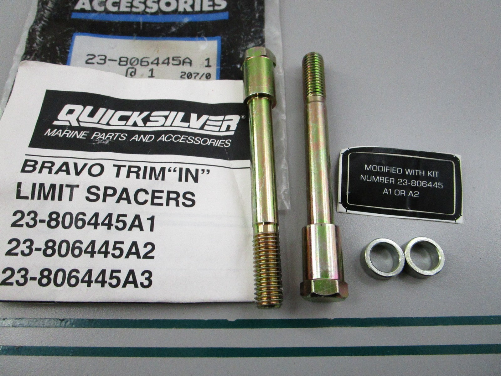 NEW OEM 23-806445A1 Mercury Quicksilver Spacer Kit 0810
