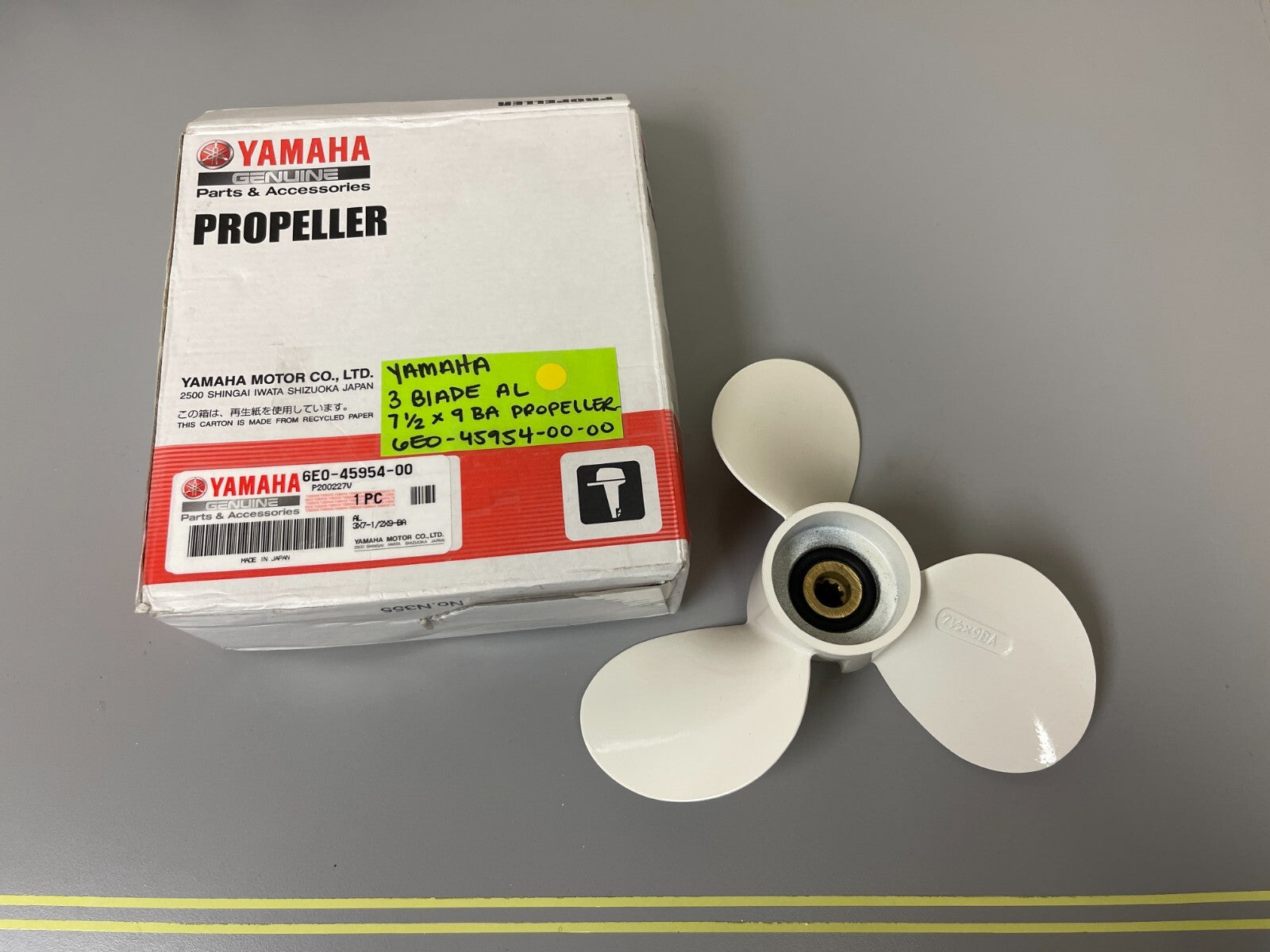*NEW OEM* 0720 Yamaha 3 Blade Aluminum 7½  x 9 BA Propeller 6E0-45954-00-00