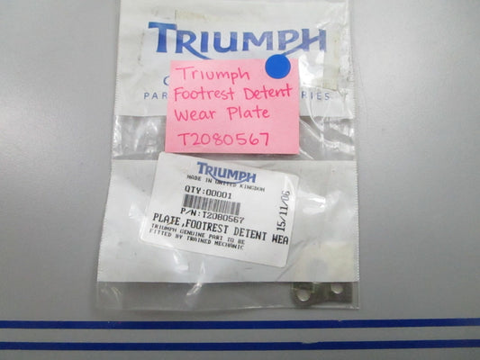 *NEW OEM* 0810 Triumph Footrest Detent Wear Plate T2080567