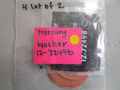 *NEW OEM* (LOT OF 2) 0810 Mercury Quicksilver Washer 12-72498
