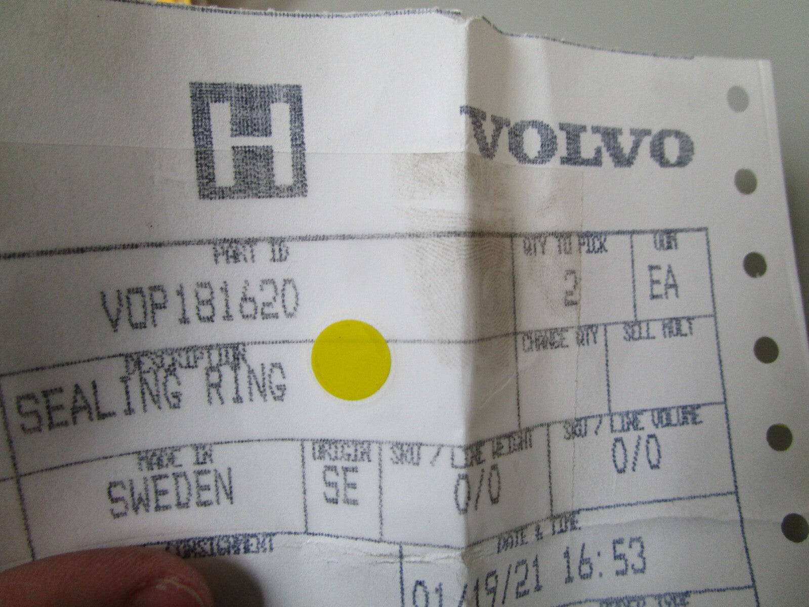 *NEW OEM* (LOT OF 2) 0750 Volvo Penta SEALING RING 181620