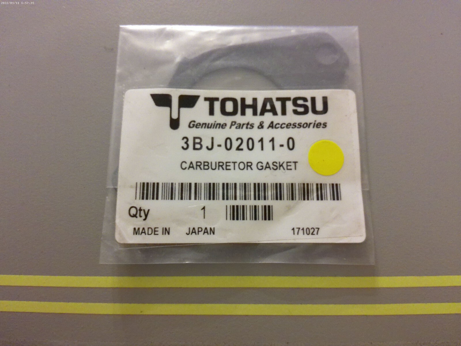 *NEW OEM* 0810 Tohatsu Carburetor Gasket 3BJ-02011-0 3BJ020110