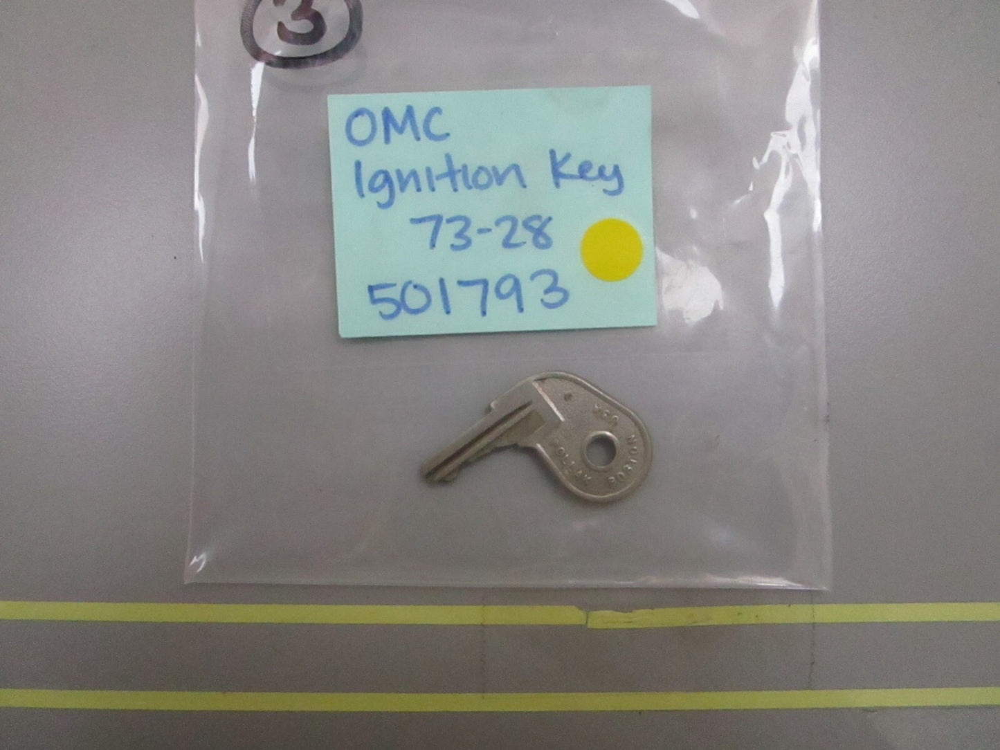 *NEW OEM* 0810 OMC Johnson Evinrude Ignition Key 73-28 501793 0501793