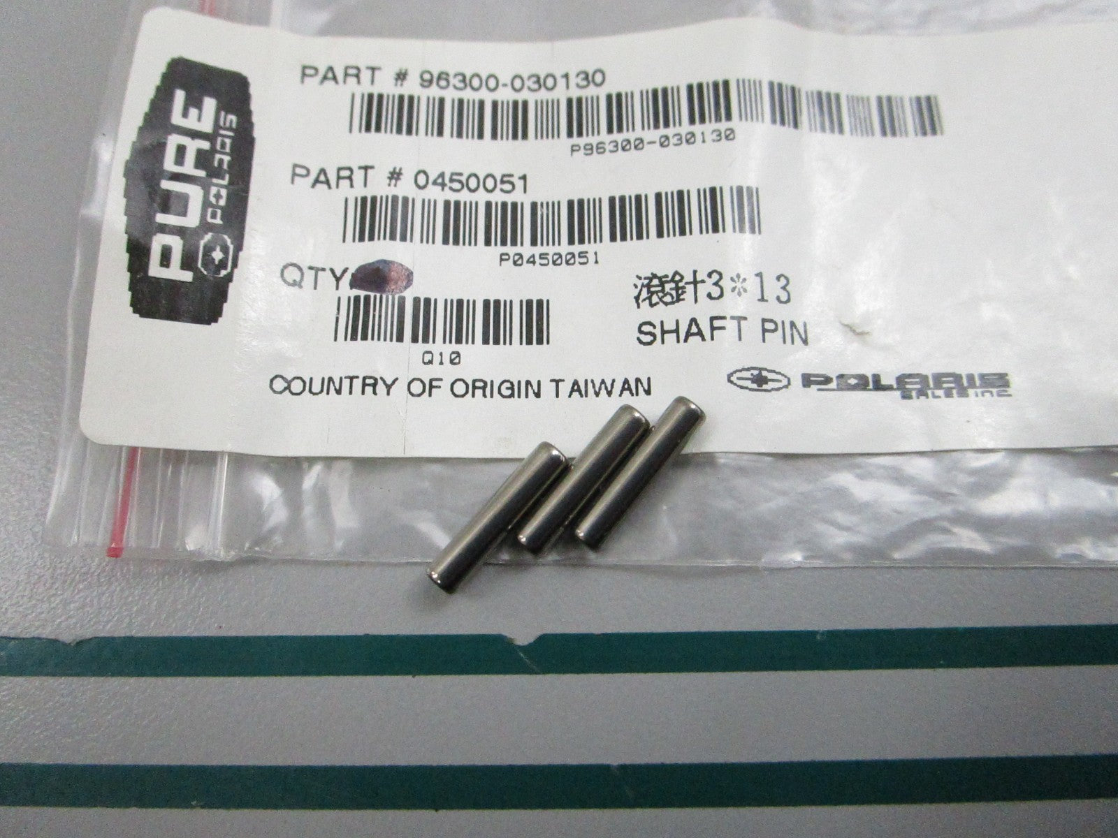 NEW OEM (LOT OF 3) 0450051 Polaris Shaft Pin 0810