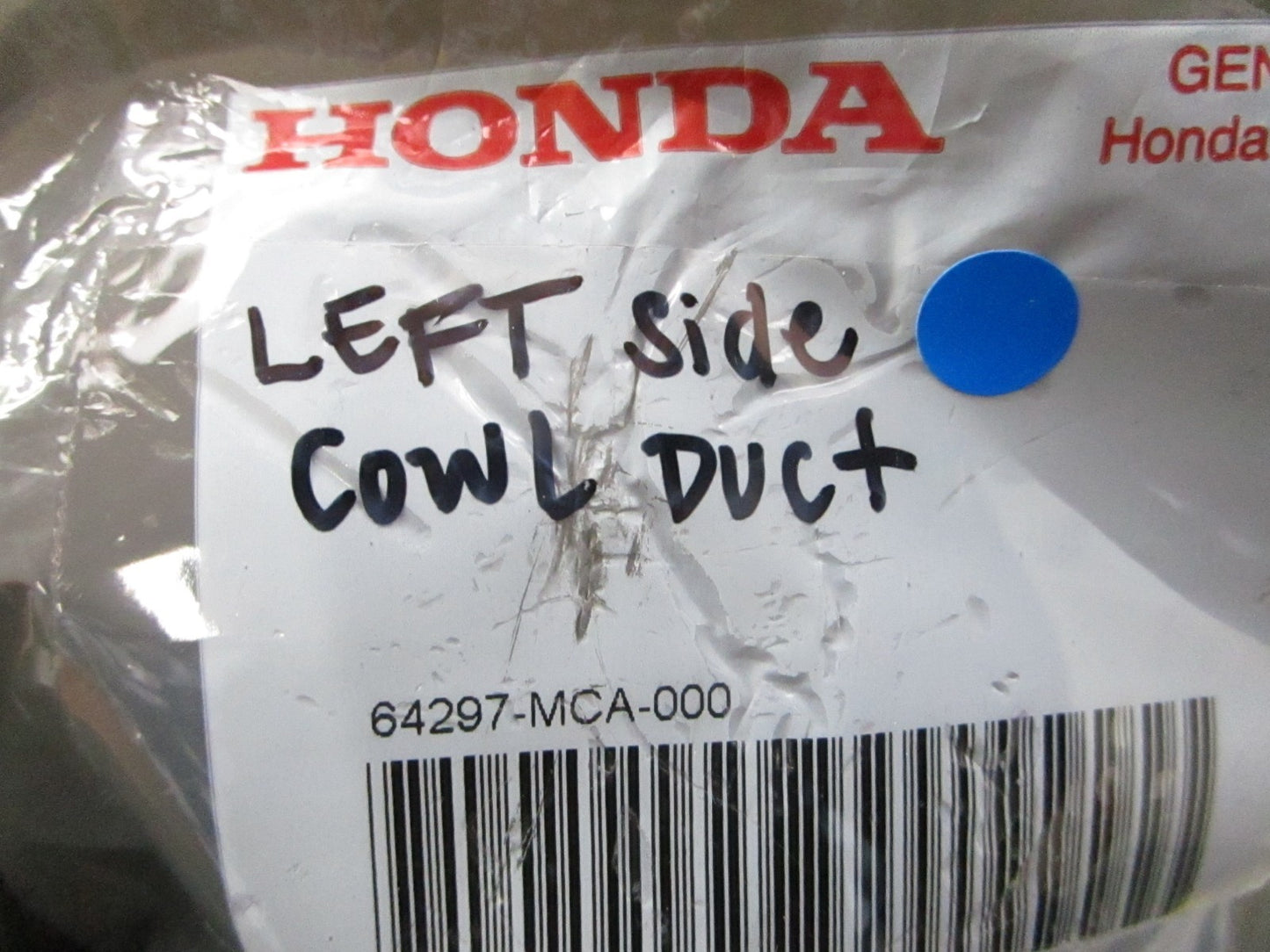*NEW OEM* 0810 Honda Left Side Cowl Duct 64297-MCA-000
