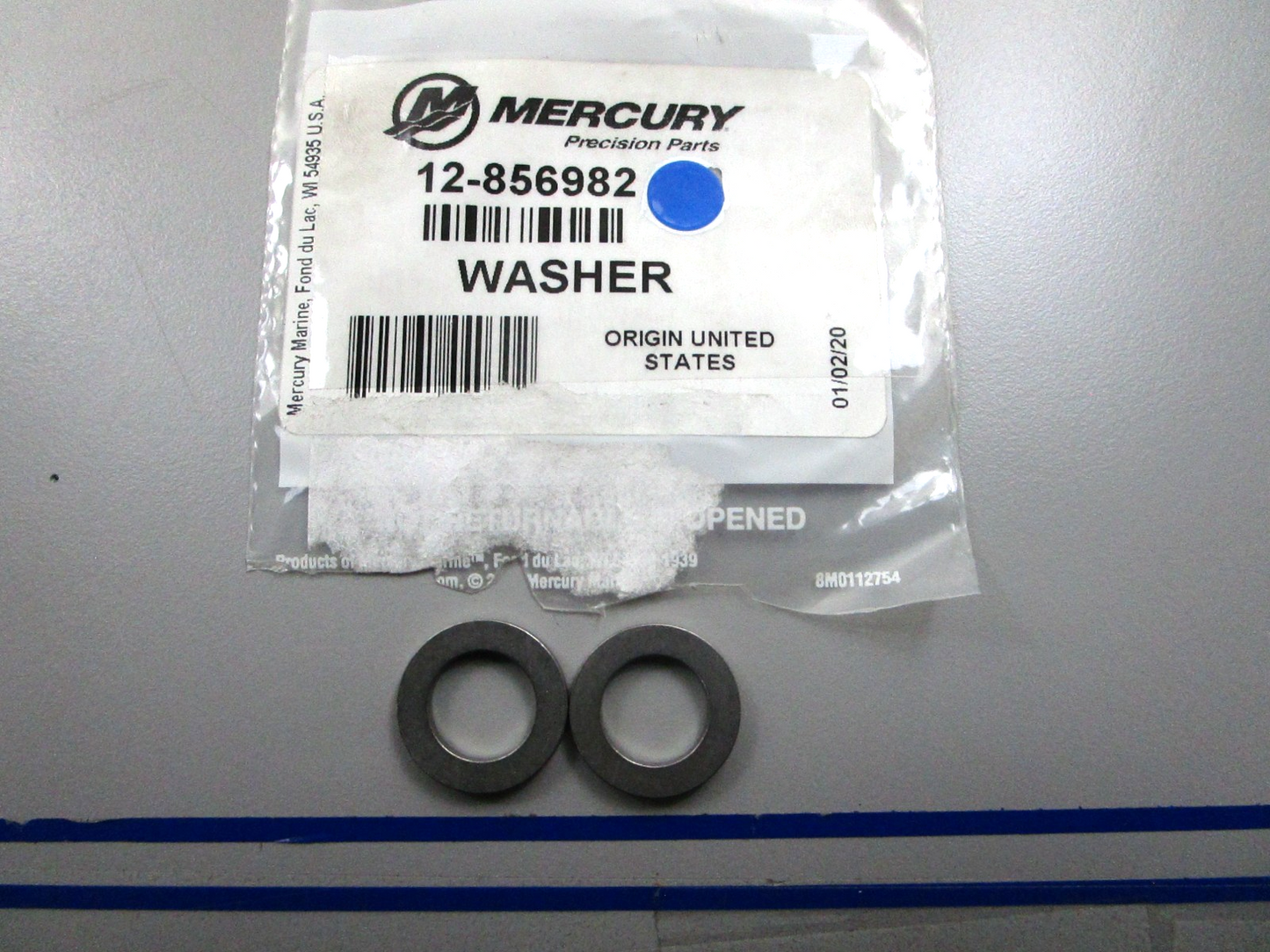 *NEW OEM* (LOT OF 2) 0810 Mercury Quicksilver Washer 12-856982