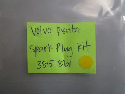 *NEW OEM* (LOT OF 4) 0810 Volvo Penta Spark Plug Kit 3851861