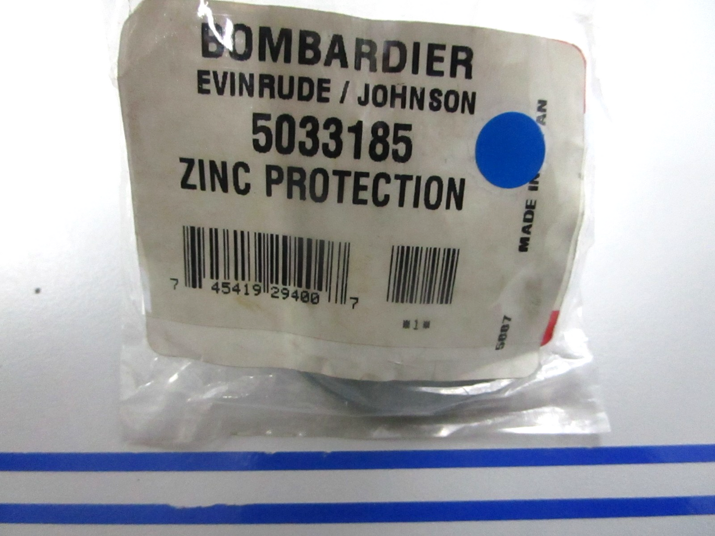 *NEW OEM* 0810 OMC Johnson Evinrude Zinc Protection 5033185