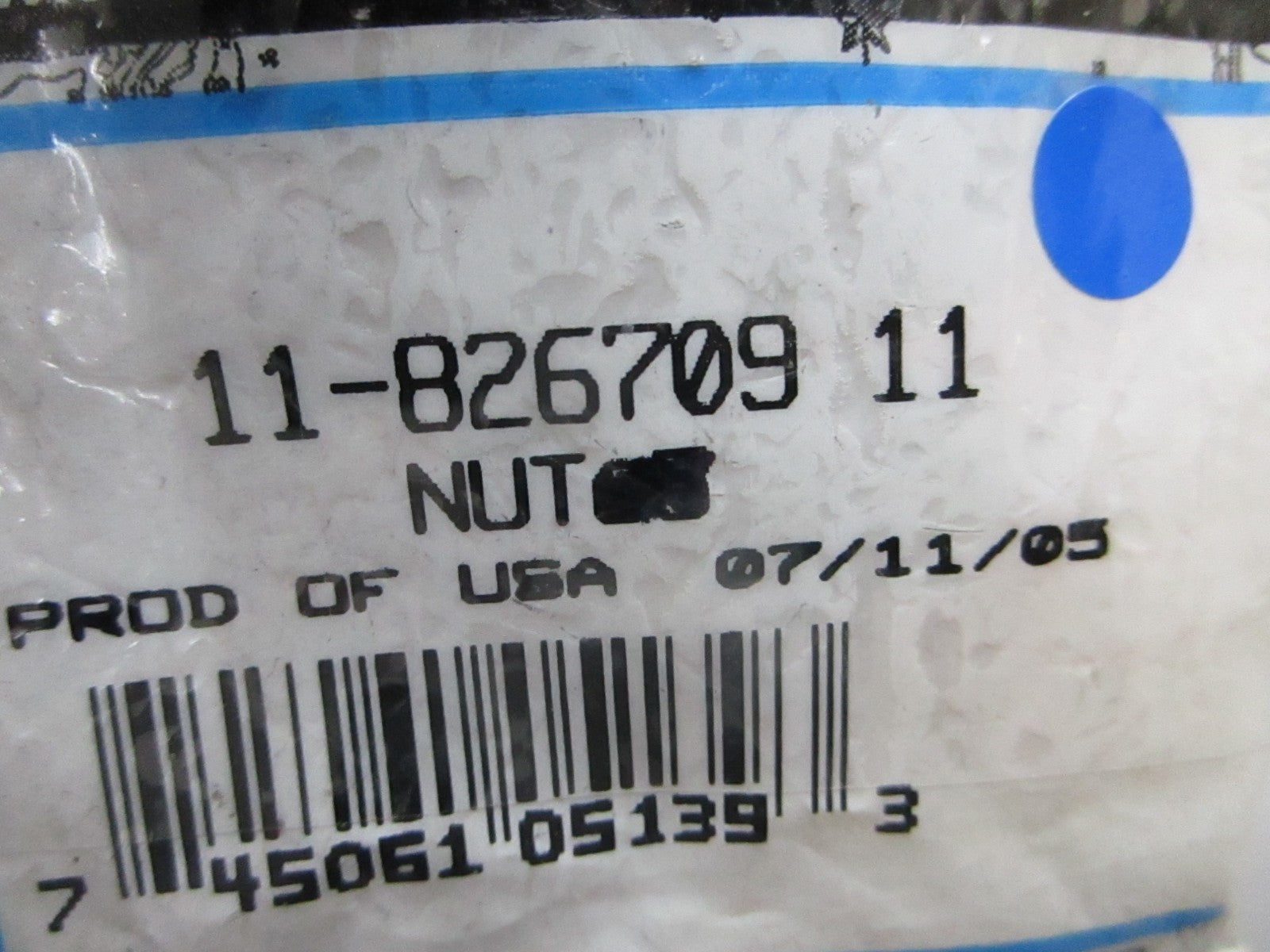 *NEW OEM* (LOT OF 5) 0810 Mercury Quicksilver Nut 11-826709 11