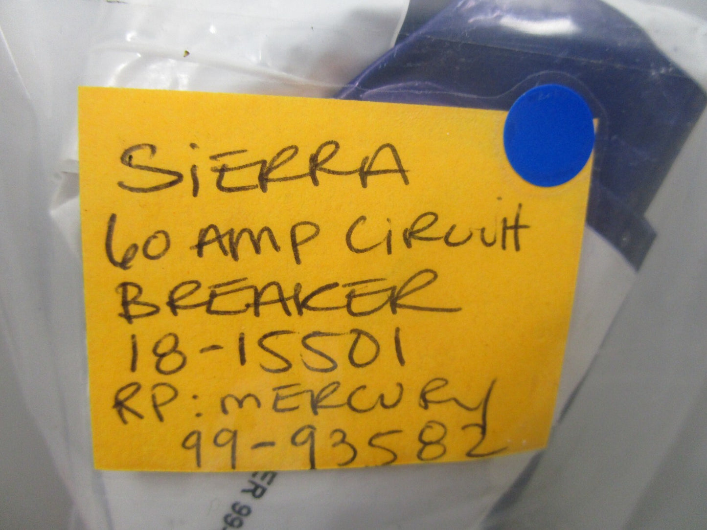 *NEW* 0810 Sierra 60 AMP Circuit Breaker 18-15501 Replaces: Mercury 99-93582