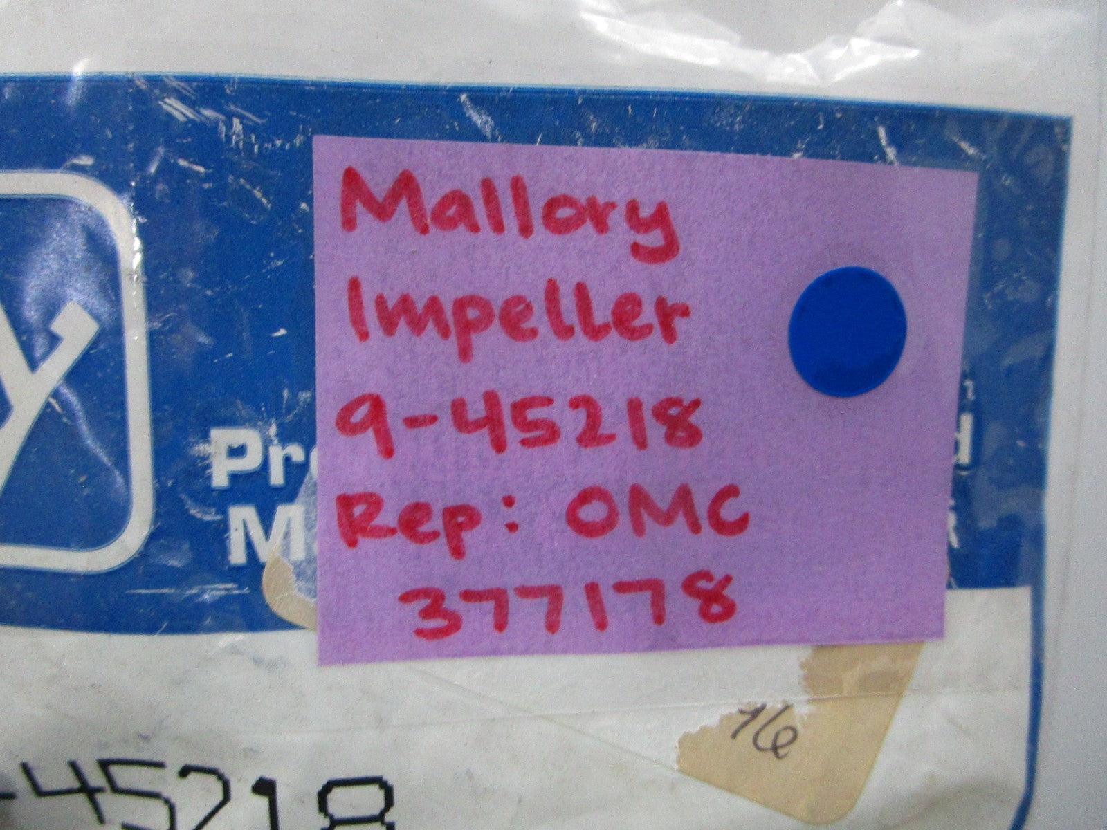 NEW 9-45218 Replaces: OMC 377178 0377178 Mallory Impeller 0810