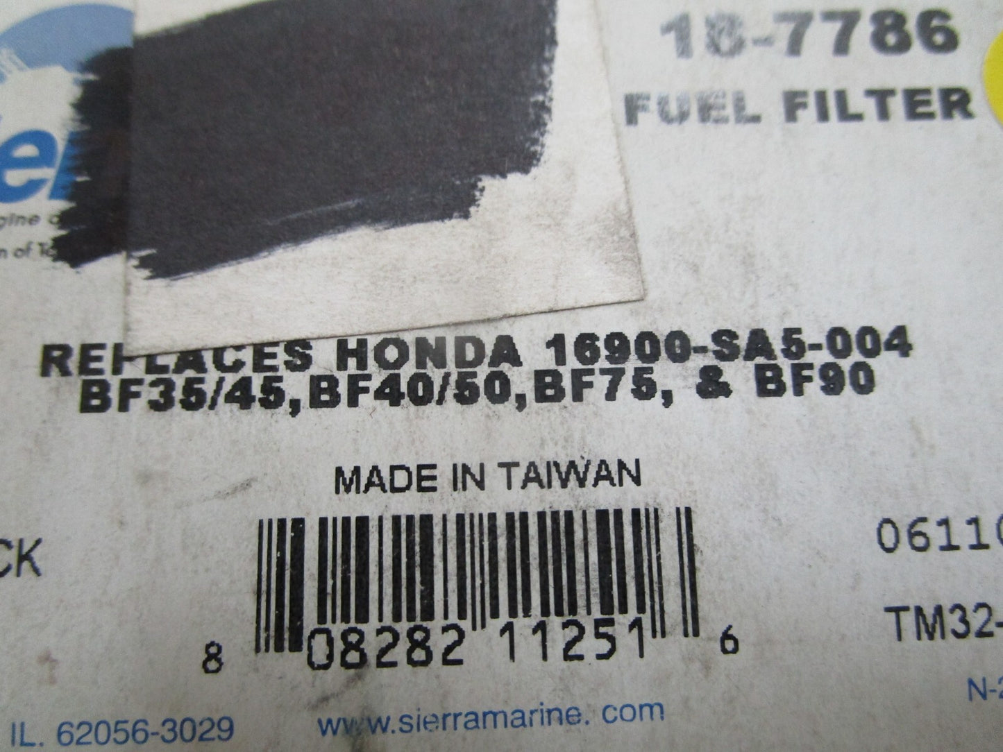 *NEW* 0810 Sierra Fuel Filter 18-7786 Replaces: Honda 16900-SA5-004