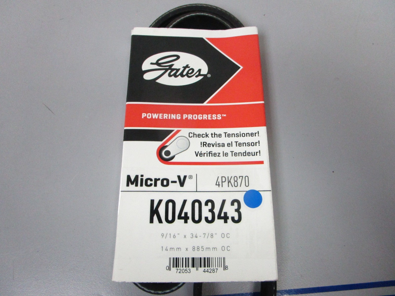 NEW K040343 Gates Micro-V 9/16" x 34 ⅞" Serpentine Belt 0720