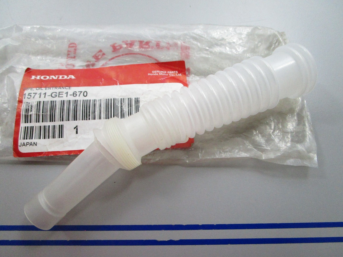 NEW OEM 15711-GE1-670 Honda Oil Entrance Pipe 0810