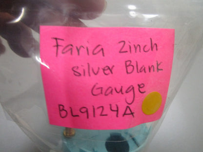 *NEW* 0750 Faria SILVER BLANK GAUGE (2 inch) BL9124A