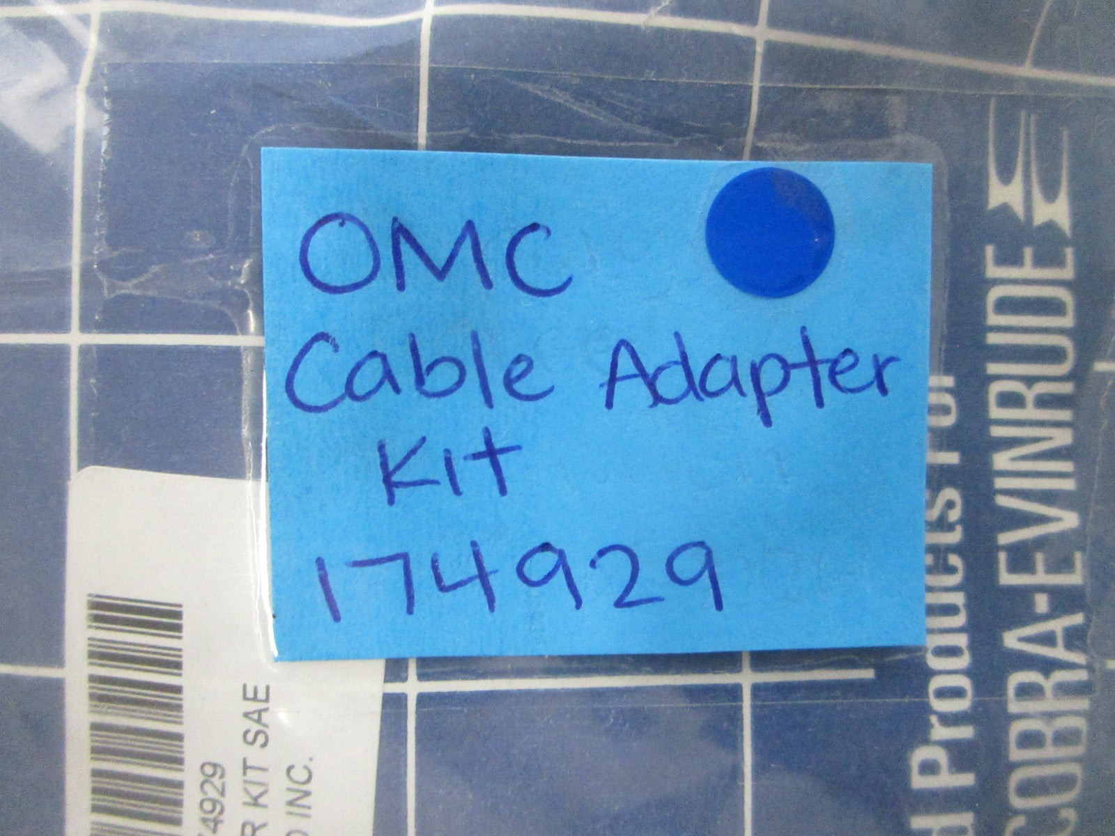 NEW OEM 174929 0174929 OMC Johnson Evinrude Cable Adapter Kit 0810