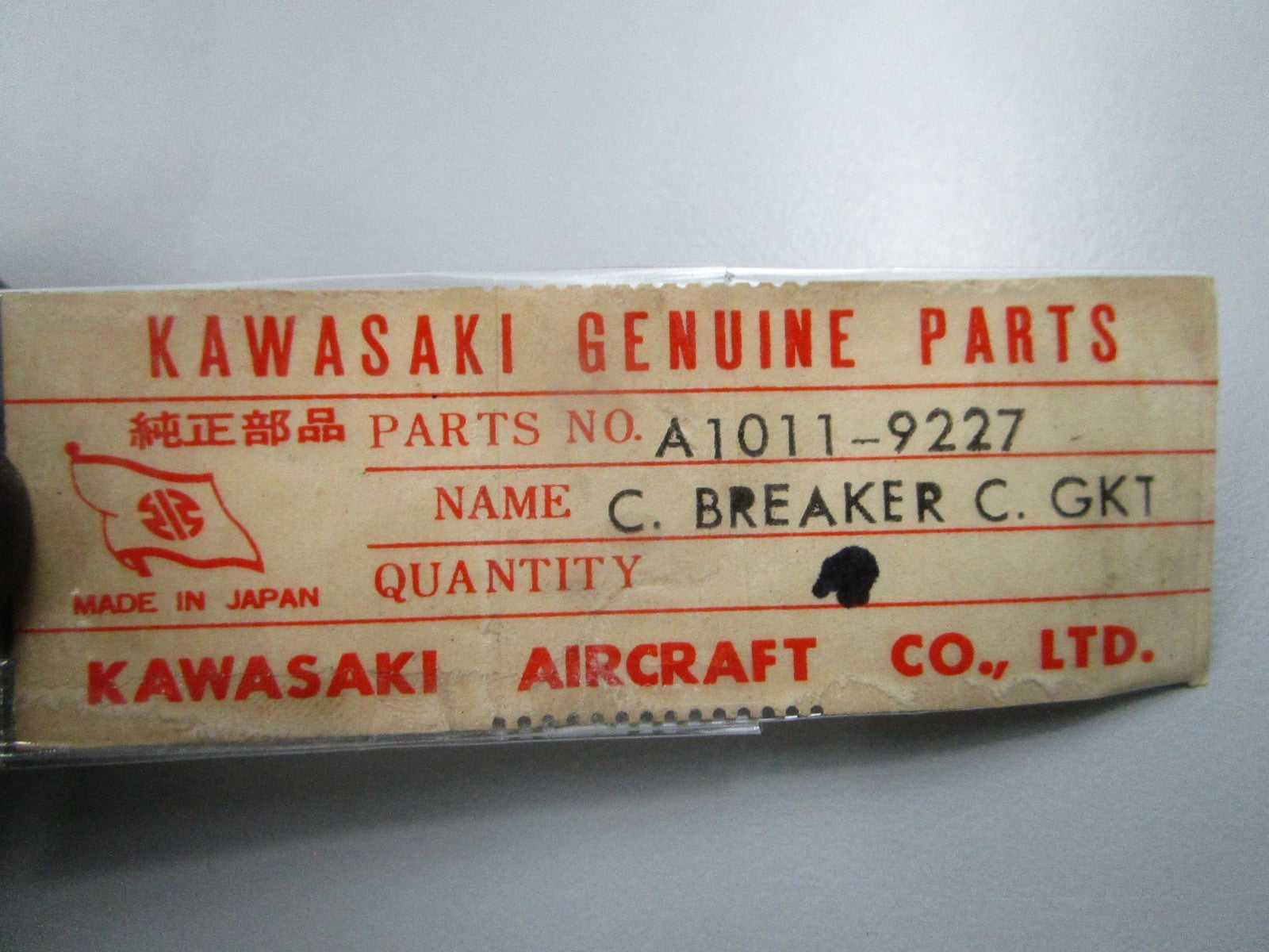 NEW OEM Kawasaki A1011-9227 Contact Breaker Cover Gasket 0810