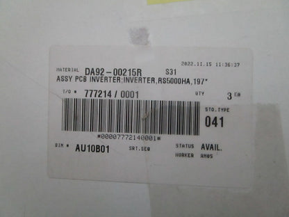 NEW OEM DA92-00215R Samsung Refrigerator Inverter Control Board 0820