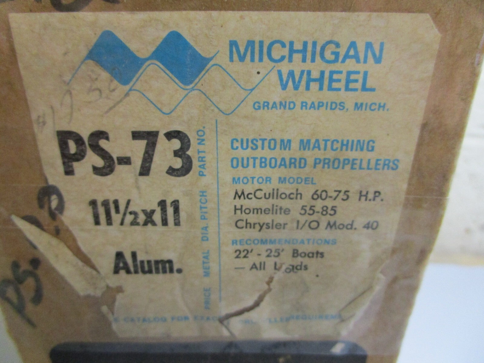 *NEW* 0820 55-85HP 11½ × 11 Propeller PS-73