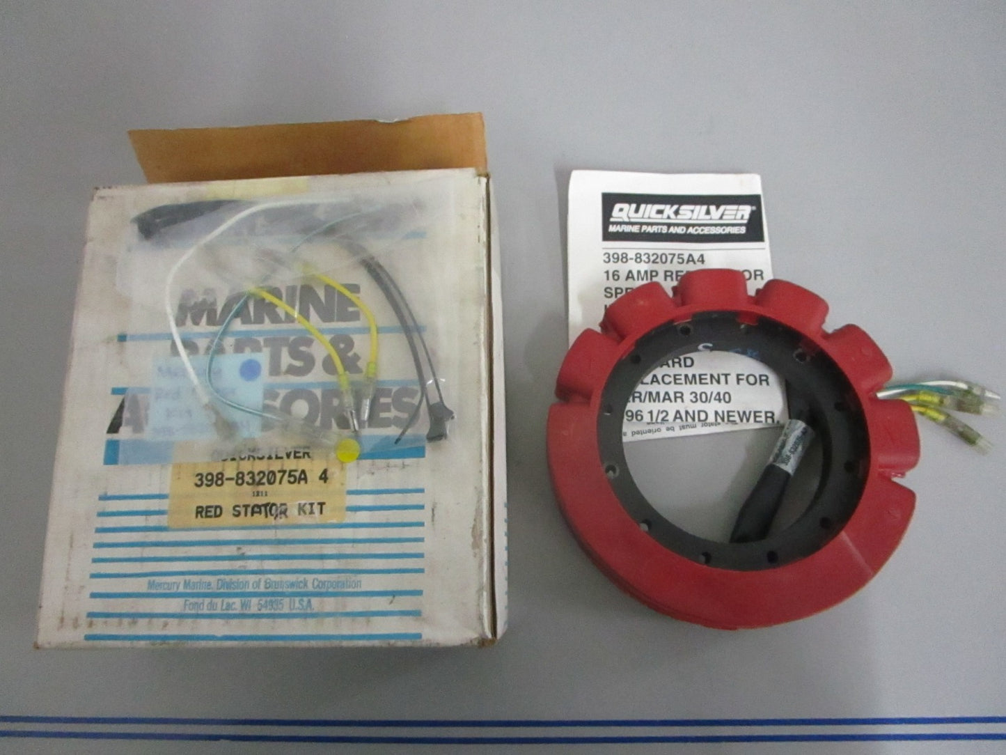 NEW OEM 398-832075A4 Mercury Quicksilver Red Stator Kit 0820
