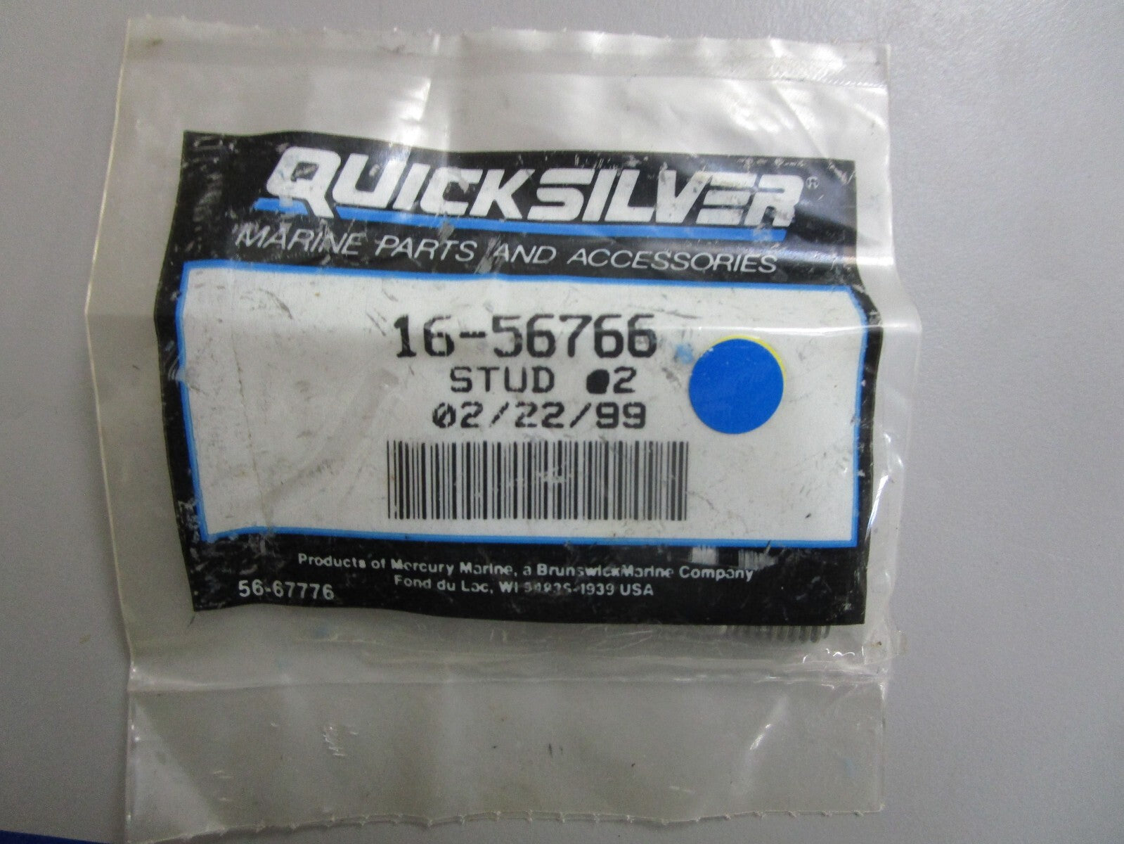 *NEW OEM* (LOT OF 2) 0770 Mercury Quicksilver Stud 16-56766