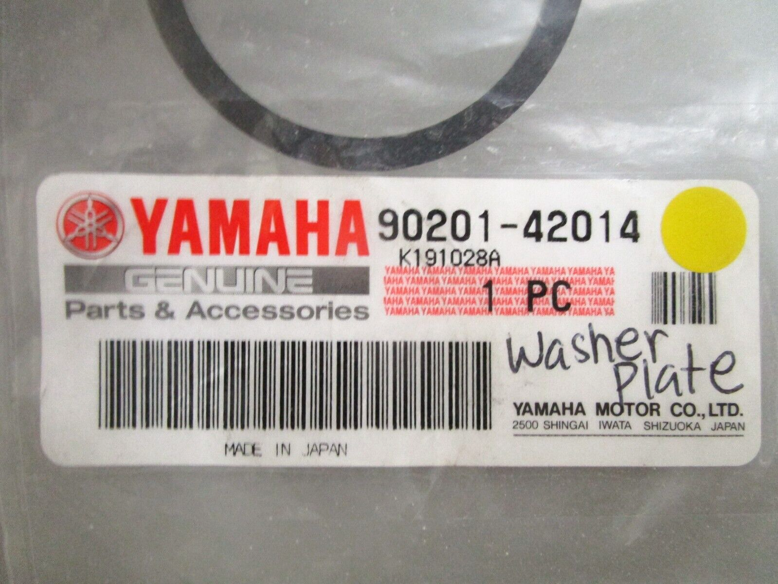 *NEW OEM* 0750 Yamaha WASHER PLATE 90201-42014