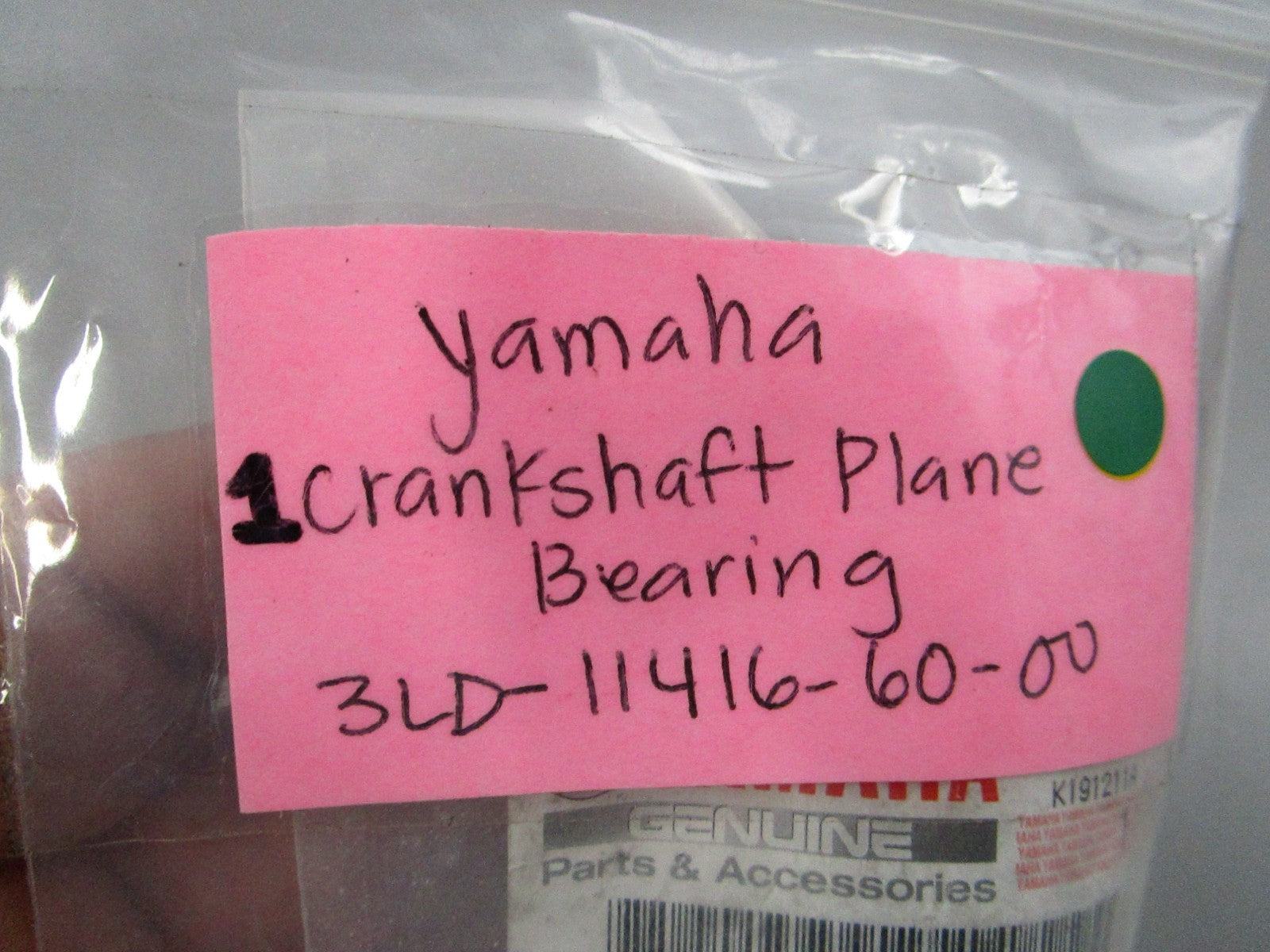 NEW OEM 3LD-11416-60-00 Yamaha Crankshaft Plane Bearing 1 0810