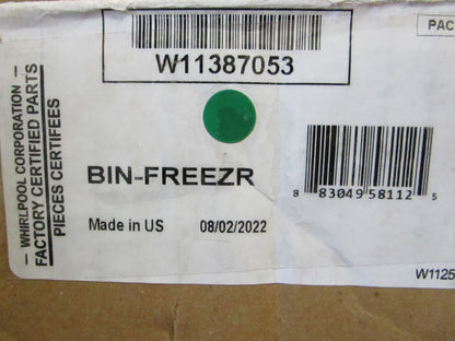 Whirlpool NEW OEM Refrigerator Freezer Bin W11387053 Genuine Factory Part 0820