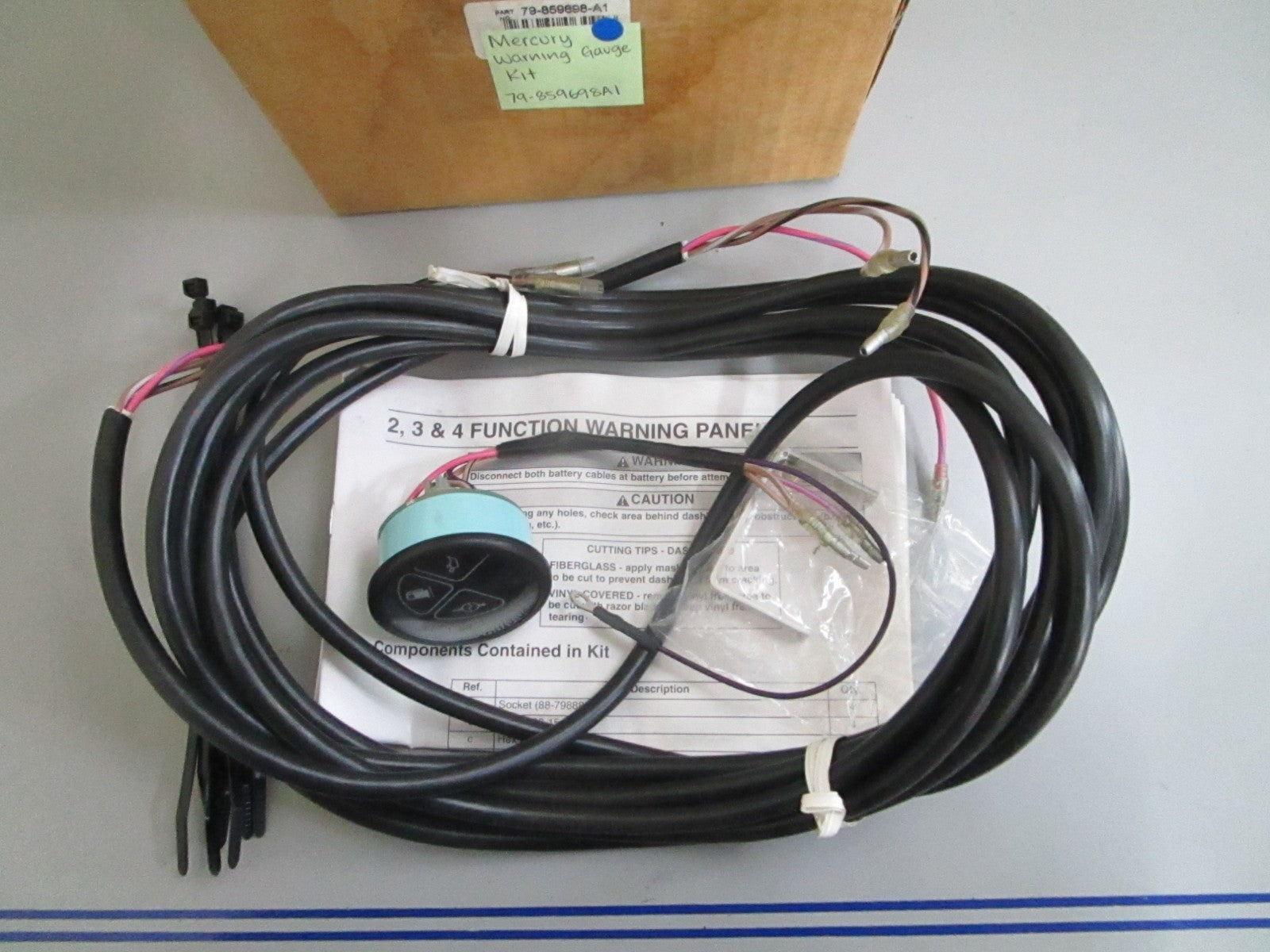 *NEW OEM* 0820 Mercury Quicksilver Warning Gauge Kit 79-859698A1