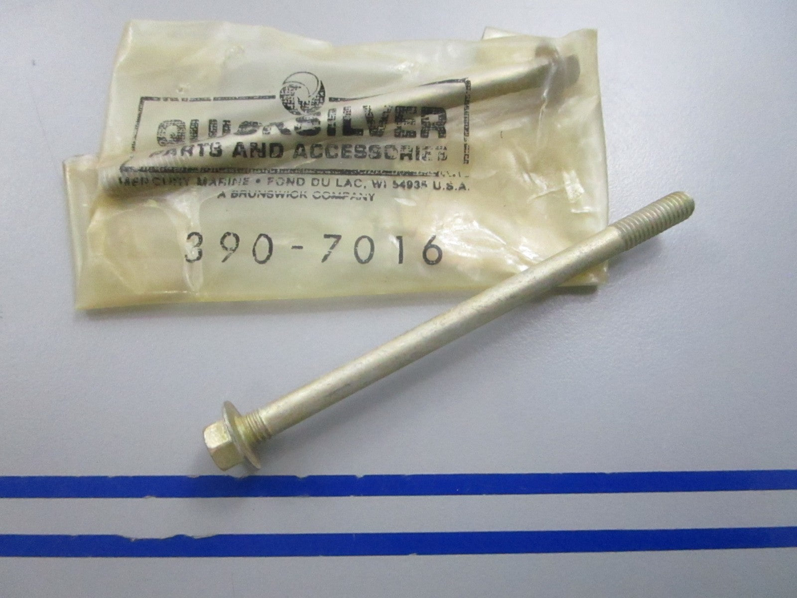 NEW OEM (LOT OF 2) 390-7016 Mercury Quicksilver 3-inch Bolt 0810