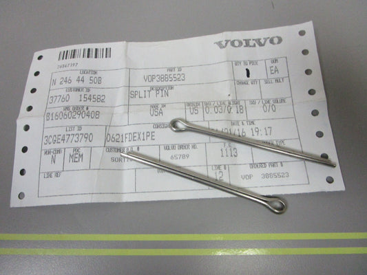 *NEW OEM* (LOT OF 2) 0810 Volvo Penta Split Pin 3885523