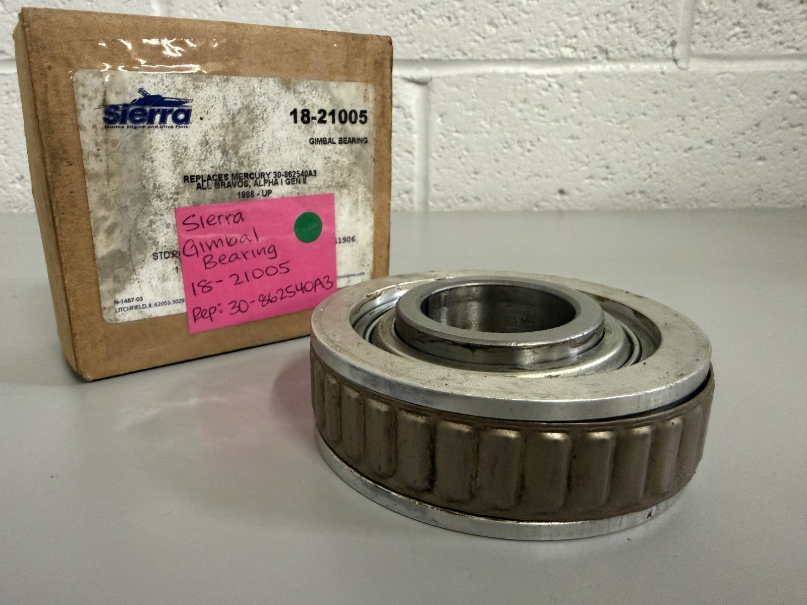 NEW 18-21005 Sierra Gimbal Bearing Rep: 30-862540A3 Mercury 0820