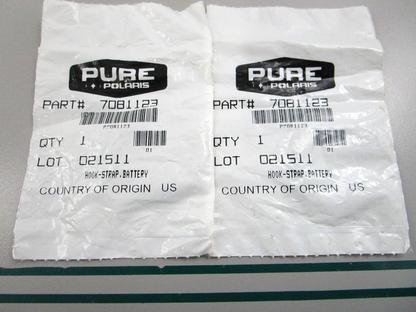 NEW OEM (LOT OF 2) 7081123 Polaris Battery Strap Hook 0810