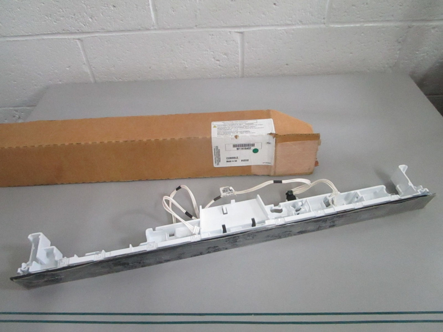 Whirlpool NEW OEM Dishwasher Control Panel W11416457 NOS Black KitchenAid 0820